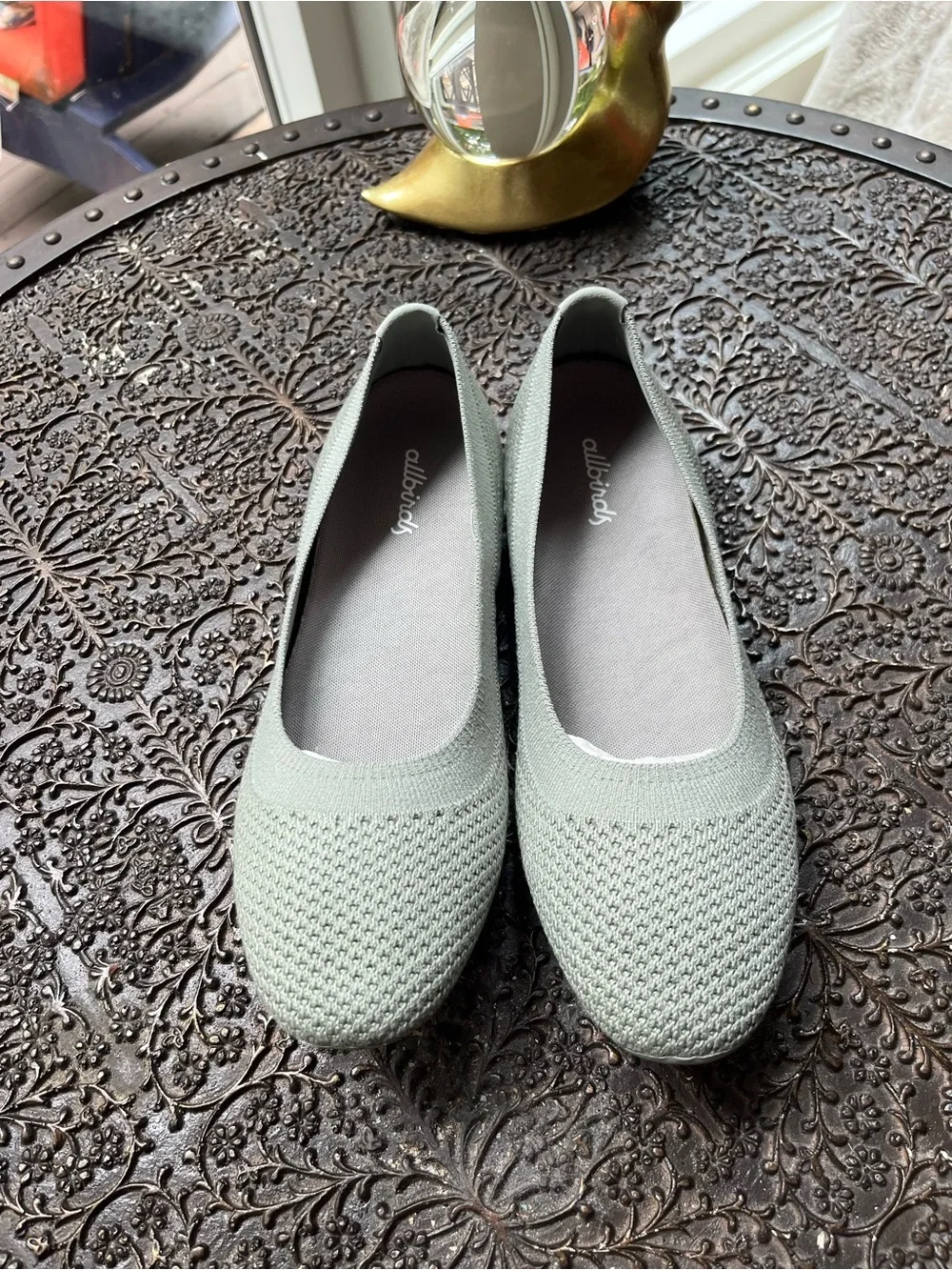 NEW ALLBIRDS TREE BREEZER BALLET FLATS IN PALE SAGE GREEN